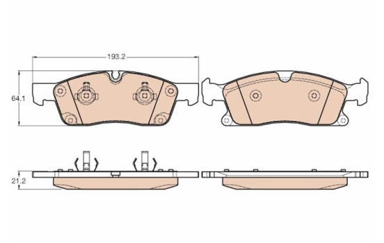 Brake Pad Set, disc brake GDB1946 TRW, Image 2