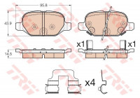 Brake Pad Set, disc brake GDB1950 TRW