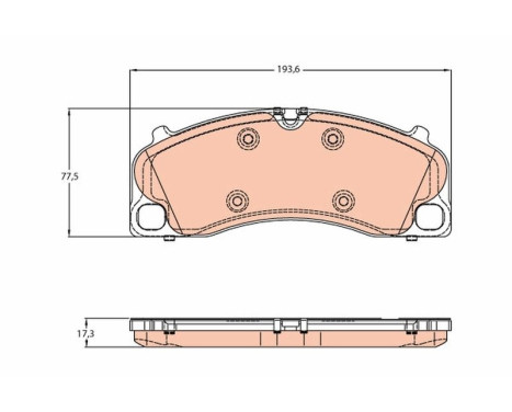 Brake Pad Set, disc brake GDB1952 TRW