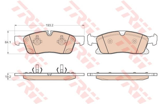 Brake Pad Set, disc brake GDB1955 TRW