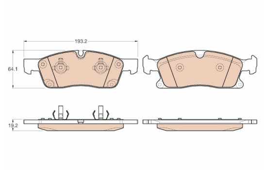 Brake Pad Set, disc brake GDB1955 TRW, Image 2