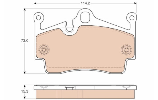 Brake Pad Set, disc brake GDB1961 TRW, Image 2