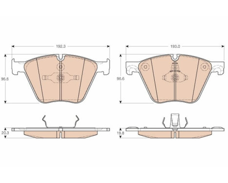 Brake Pad Set, disc brake GDB1964 TRW, Image 2