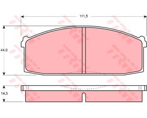 Brake Pad Set, disc brake GDB197 TRW