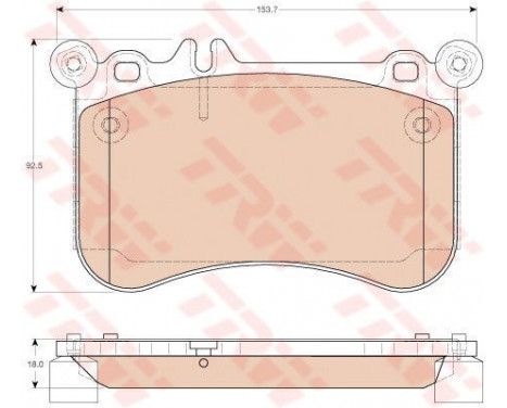 Brake Pad Set, disc brake GDB1972 TRW