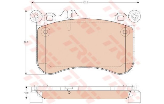 Brake Pad Set, disc brake GDB1972 TRW