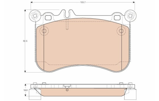 Brake Pad Set, disc brake GDB1972 TRW, Image 2