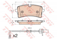 Brake Pad Set, disc brake GDB1975 TRW