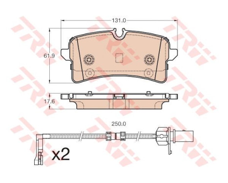 Brake Pad Set, disc brake GDB1975 TRW