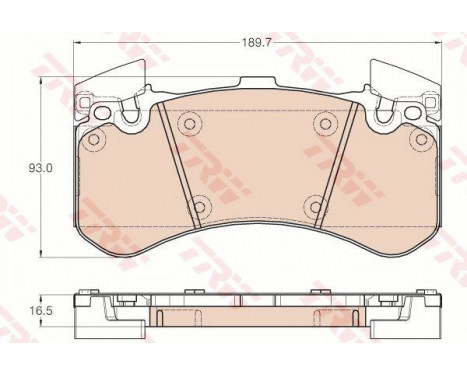 Brake Pad Set, disc brake GDB1976 TRW