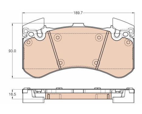 Brake Pad Set, disc brake GDB1976 TRW, Image 2