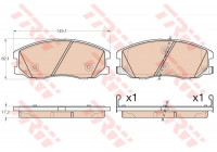 Brake Pad Set, disc brake GDB1978 TRW