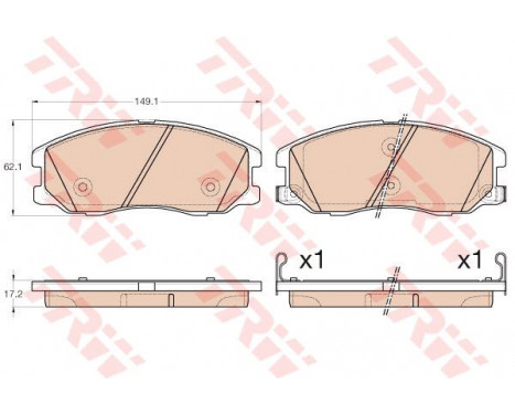 Brake Pad Set, disc brake GDB1978 TRW