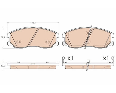 Brake Pad Set, disc brake GDB1978 TRW, Image 2