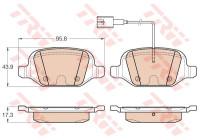 Brake Pad Set, disc brake GDB1985 TRW