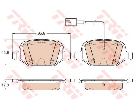 Brake Pad Set, disc brake GDB1985 TRW