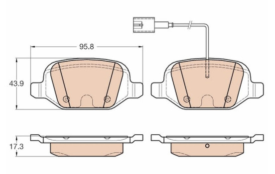 Brake Pad Set, disc brake GDB1985 TRW, Image 2
