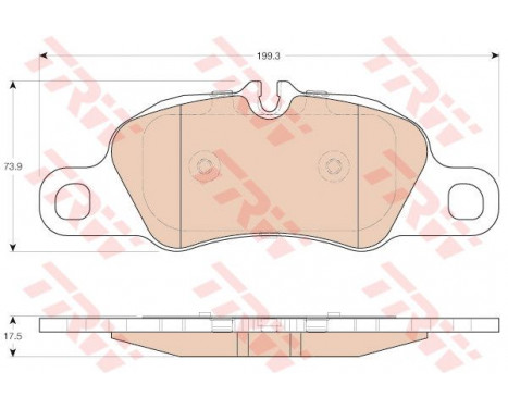 Brake Pad Set, disc brake GDB1990 TRW