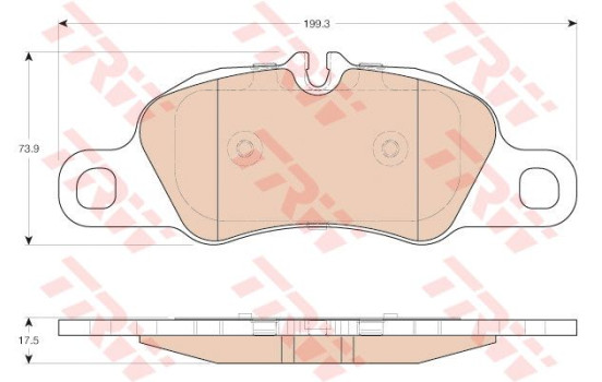Brake Pad Set, disc brake GDB1990 TRW