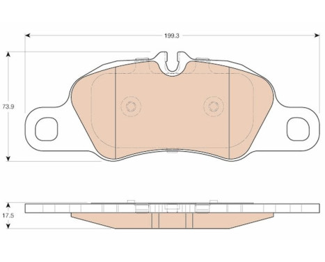 Brake Pad Set, disc brake GDB1990 TRW, Image 2