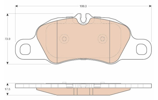 Brake Pad Set, disc brake GDB1990 TRW, Image 2