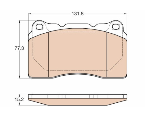 Brake Pad Set, disc brake GDB2007 TRW, Image 2