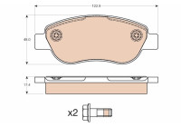 Brake Pad Set, disc brake GDB2008 TRW