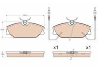 Brake Pad Set, disc brake GDB2012 TRW