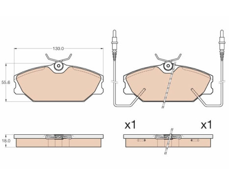 Brake Pad Set, disc brake GDB2012 TRW