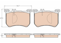 Brake Pad Set, disc brake GDB2013 TRW