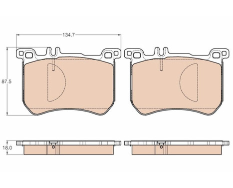 Brake Pad Set, disc brake GDB2013 TRW