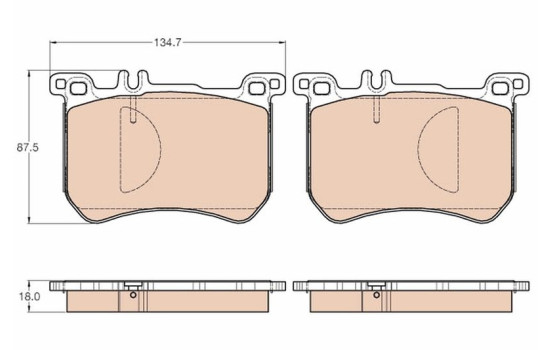 Brake Pad Set, disc brake GDB2013 TRW