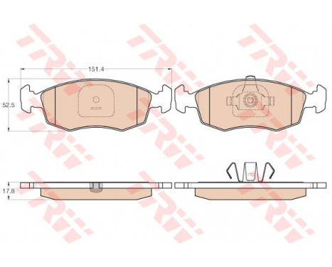 Brake Pad Set, disc brake GDB2015 TRW