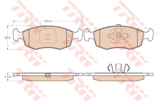 Brake Pad Set, disc brake GDB2015 TRW