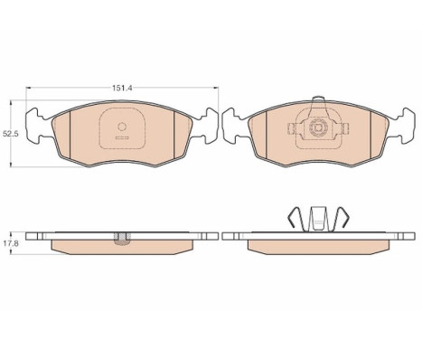 Brake Pad Set, disc brake GDB2015 TRW, Image 2