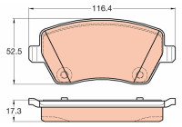 Brake Pad Set, disc brake GDB2017 TRW