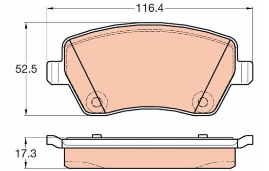 Brake Pad Set, disc brake GDB2017 TRW