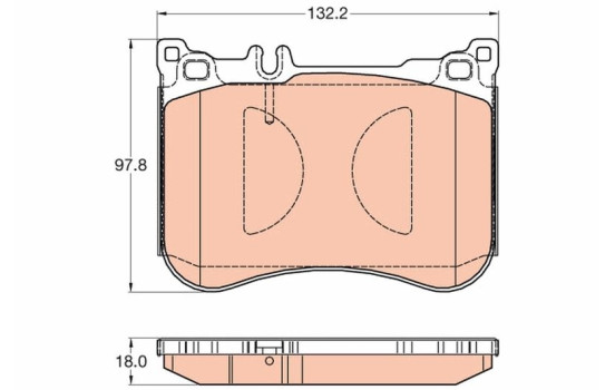 Brake Pad Set, disc brake GDB2019 TRW