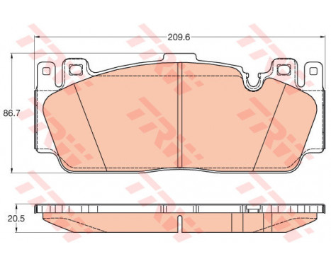 Brake Pad Set, disc brake GDB2020 TRW
