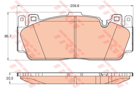 Brake Pad Set, disc brake GDB2020 TRW