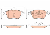 Brake Pad Set, disc brake GDB2025 TRW