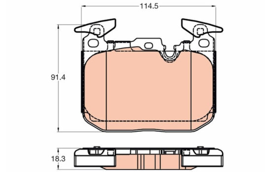 Brake Pad Set, disc brake GDB2031 TRW, Image 2