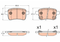 Brake Pad Set, disc brake GDB2032 TRW