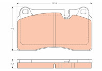 Brake Pad Set, disc brake GDB2048 TRW