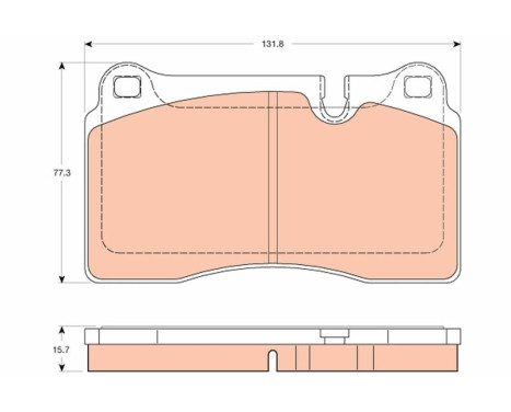 Brake Pad Set, disc brake GDB2048 TRW