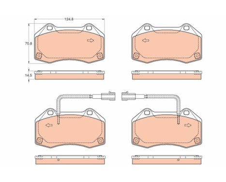 Brake Pad Set, disc brake GDB2049 TRW