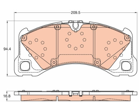 Brake Pad Set, disc brake GDB2052 TRW, Image 2