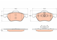 Brake Pad Set, disc brake GDB2053 TRW