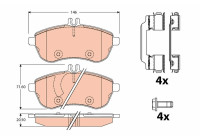 Brake Pad Set, disc brake GDB2056 TRW