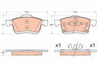 Brake Pad Set, disc brake GDB2060 TRW